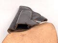 Pistolentasche braunes Leder. Keine Markierungen, Alter und Herkunft unbekannt, Höhe auf der Magazinseite gemessen 17cm