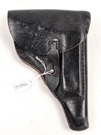 Pistolentasche schwarzes Leder. Keine Markierungen, Alter...