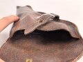 Pistolentasche braunes Leder. Keine Markierungen, Alter und Herkunft unbekannt, Höhe auf der Magazinseite gemessen 17cm