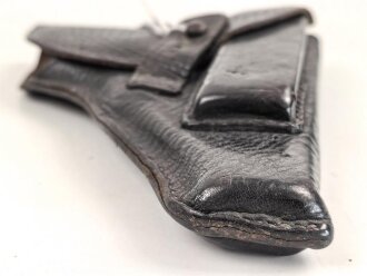 Pistolentasche schwarzes Leder. Keine Markierungen, Alter...