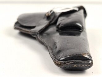Pistolentasche schwarzes Leder. Keine Markierungen, Alter...