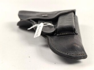 Pistolentasche schwarzes Leder. Keine Markierungen, Alter...