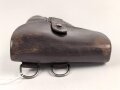 Pistolentasche braunes Leder. Keine Markierungen, Höchstwahrscheinlich Deutsche Polizei nach 1945,  Höhe auf der Magazinseite gemessen 18cm