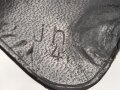 Pistolentasche Wehrmacht oder Polizei, dunkelbraunes Leder,  Höhe an der Seite der Magazintsche gemessen 16,5cm