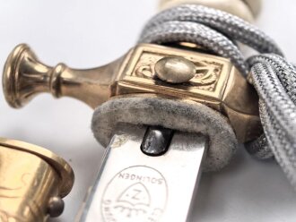 Kaiserliche Marine, Dolch für Offiziere mit Gehänge und Portepee. Neuzeitliche Fertigung von Clemen & Jung Solingen. Gebraucht, gut