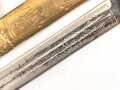 Kaiserliche Marine, Dolch für Offiziere mit Gehänge und Portepee. Neuzeitliche Fertigung von Clemen & Jung Solingen. Gebraucht, gut