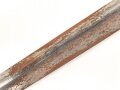 Kaiserliche Marine, Säbel  für Offiziere mit Peitschengehänge und Portepee. Neuzeitliche Fertigung . Gebraucht, Scheide leicht verzogen, die Arretierung oben greift nicht.
