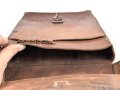1. Weltkrieg, Kartentasche ungeschwärztes Leder, datiert 1915, die Koppelschlaufen abgetrennt.