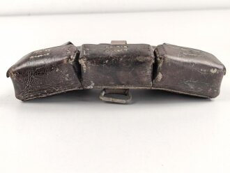 Patronentasche zum K98 Wehrmacht ( für 6 Ladestreifen) gebraucht, datiert 1936, ungereinigtes Stück