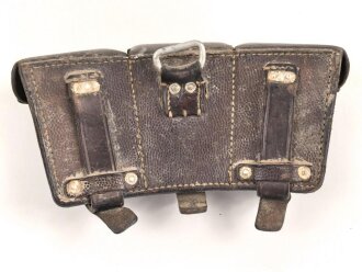 Patronentasche zum K98 Wehrmacht ( für 6 Ladestreifen) gebraucht, datiert 1936, ungereinigtes Stück