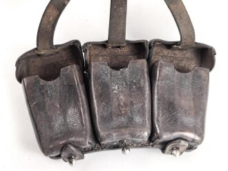 Patronentasche zum K98 Wehrmacht ( für 6 Ladestreifen) gebraucht, datiert 1941