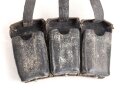 Patronentasche zum K98 Wehrmacht ( für 6 Ladestreifen) . Ungereinigt, mit Reichsbetriebsnummer datiert 1944