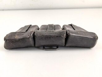 Patronentasche zum K98 Wehrmacht ( für 6 Ladestreifen) . Ungereinigt, mit Reichsbetriebsnummer datiert 1944