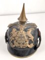 Württemberg, Pickelhaube für einen Reserveoffizier. Ungereinigtes Stück im Fundzustand.