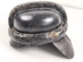 1.Weltkrieg, Schutzhelm für Angehörige der Fliegertruppe. Stark getragenes Stück, datiert 1916 oder 18.
