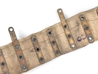 1.Weltkrieg, Teil eines Stoffgurt für MG08 und 08/15