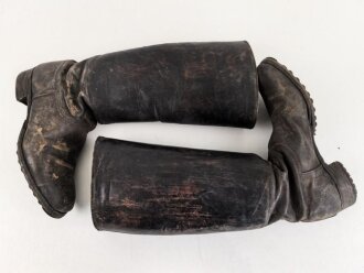 Paar benagelte Stiefel für einen Unteroffizier der Wehrmacht. Sohlenlänge 28cm, ungereinigt