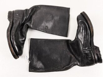 Paar Stiefel für Offiziere,  aus der Nachkriegszeit. Ungereinigtes Paar aus Filmrequisite , Sohlenlänge 29,5cm