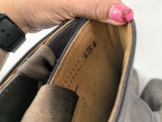 Nationale Volksarmee der DDR, Paar Stiefel für Mannschaften. Sohlenlänge 29,5cm, ungereinigt. Getragenes Paar aus Filmfundus