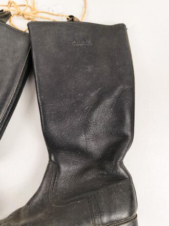 Nationale Volksarmee der DDR, Paar Stiefel für Mannschaften. Sohlenlänge 29,5cm, ungereinigt. Getragenes Paar aus Filmfundus