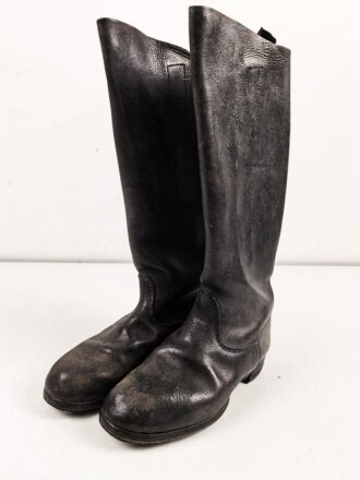 Kavallerie Wehrmacht, Paar Stiefel für Mannschaften. Ungereinigte Kammerstücke, Sohlenlänge 28,5cm