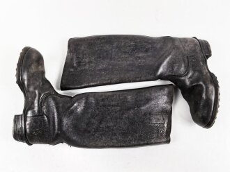 Kavallerie Wehrmacht, Paar Stiefel für Mannschaften. Ungereinigte Kammerstücke, Sohlenlänge 28,5cm