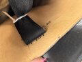 Paar Stiefel für Offiziere, aus der Nachkriegszeit. Ungereinigtes Paar aus Filmrequisite , Sohlenlänge knapp32cm