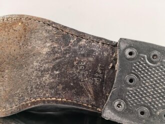 Paar Stiefel für Offiziere, vermutlich aus der Nachkriegszeit. Ungereinigtes Paar aus Filmrequisite , Sohlenlänge knapp 33cm