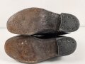 Paar Stiefel für Offiziere, vermutlich aus der Nachkriegszeit. Ungereinigtes Paar aus Filmrequisite , Sohlenlänge knapp 33cm