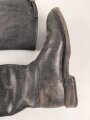 Paar Stiefel für Offiziere, vermutlich aus der Nachkriegszeit. Ungereinigtes Paar aus Filmrequisite , Sohlenlänge 30,5cm