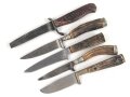 1. Weltkrieg, defekter Grabendolch, dazu vier jagdliche Messer