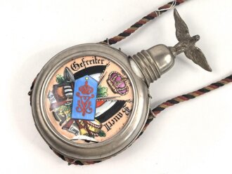 Kaiserreich, Reservistenflasche Porzellan, defekt