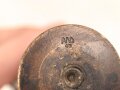 1.Weltkrieg, kleine Vase aus einer Signalpatronenhülse gefertigt ? Bodendurchmesser 31mm, Höhe 110mm