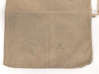 1. Weltkrieg, feldgrauer Leinensack, Kammerstück des Artillerie Regiment 70. Maße 34 x 40cm