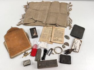 1.Weltkrieg, Konvolut patriotische und persönliche Gegenstände, meist mehr oder weniger defekt.