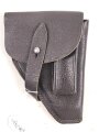 Pistolentasche braunes Kunstleder. Keine Markierungen, Alter und Herkunft unbekannt, Höhe auf der Magazinseite gemessen 14cm