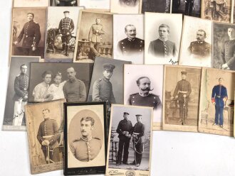 Kaiserreich, Konvolut 53 Stück Studioaufnahmen meist 6,5 x 10,5cm, dabei wenige 1.Weltkrieg