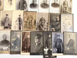 Kaiserreich, Konvolut 56 Stück Studioaufnahmen meist 6,5 x 10,5cm, dabei wenige 1.Weltkrieg