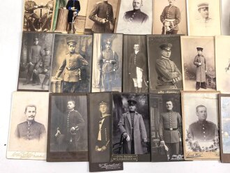 Kaiserreich, Konvolut 56 Stück Studioaufnahmen meist 6,5 x 10,5cm, dabei wenige 1.Weltkrieg