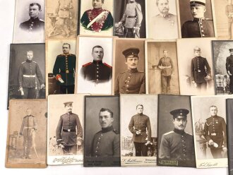 Kaiserreich, Konvolut 56 Stück Studioaufnahmen meist 6,5 x 10,5cm, dabei wenige 1.Weltkrieg