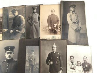 Kaiserreich, Konvolut 18 Stück Studioaufnahmen meist 10 x 16cm, dabei wenige 1.Weltkrieg