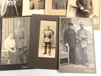 Kaiserreich, Konvolut 18 Stück Studioaufnahmen meist 10 x 16cm, dabei wenige 1.Weltkrieg