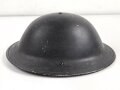 Großbritannien 2.Weltkrieg, Stahlhelm datiert 1943, Nach dem Krieg lackiert, das Innenfutter nicht gestempelt