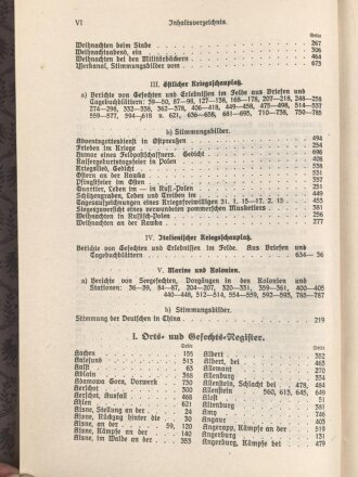 Briefe aus dem Felde 1914/1915. Für das deutsche Volk herausgegeben im Auftrage der Zentralstelle zur Sammlung von Feldpostbriefen. 798 Seiten, datiert 1916