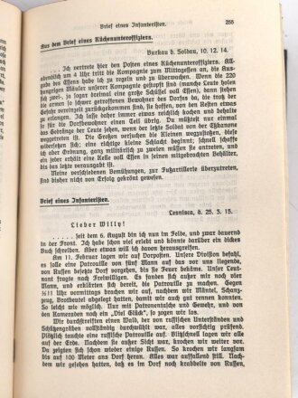 Briefe aus dem Felde 1914/1915. Für das deutsche Volk herausgegeben im Auftrage der Zentralstelle zur Sammlung von Feldpostbriefen. 798 Seiten, datiert 1916