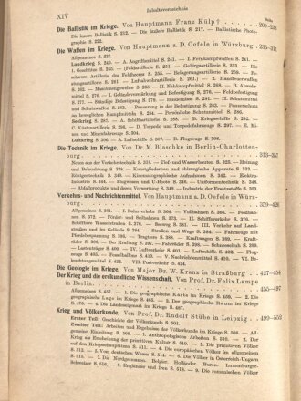 Deutsche Naturwissenschaft, Technik und Erfindung im Weltkriege. Leipzig 1919 mit 1007 Seiten