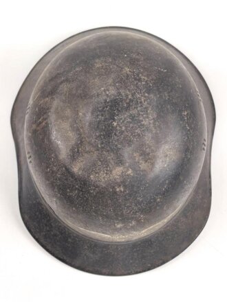 Stahlhelm Luftschutz, in allen Teilen original, das Emblem entnazifiziert, ungereinigt