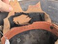 Stahlhelm Luftschutz, in allen Teilen original, das Emblem entnazifiziert, ungereinigt