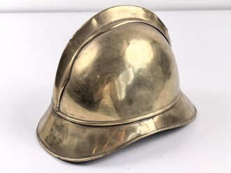 Feuerwehr Messinghelm. Geputzt und mit neuzeitlichem...