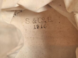 Faltbarer Wassersack, Bodendurchmesser etwa 28cm, Hersteller  "S & Co E. 1916"